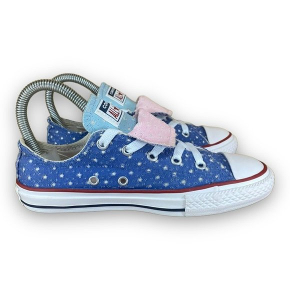 Converse Chuck Taylor All Star Sneakers 660714F Double Tongue Blue  Pink Youth 2 - Picture 3 of 9